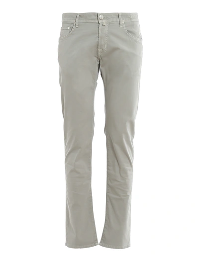 Jacob Cohen Style 622 Soft Twill Grey Pants In Light Grey