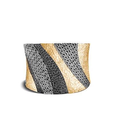 John Hardy Surface 48.5mm Cuff Bracelet In Black Spinel