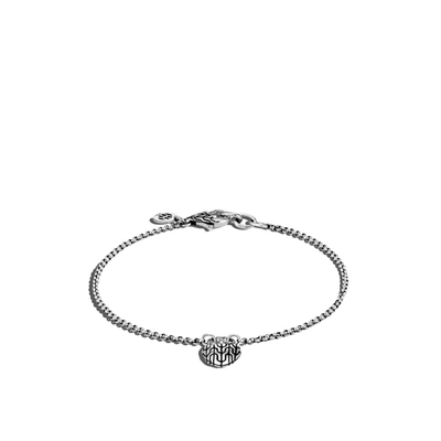 John Hardy Classic Chain' Silver Heart Charm Rolo Chain Lobster Clasp Bracelet