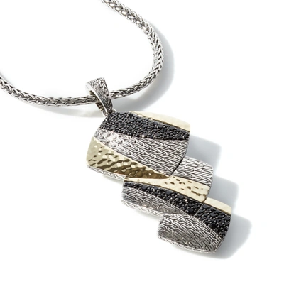 John Hardy Classic Chain Drop Pendant Necklace In Black Spinel