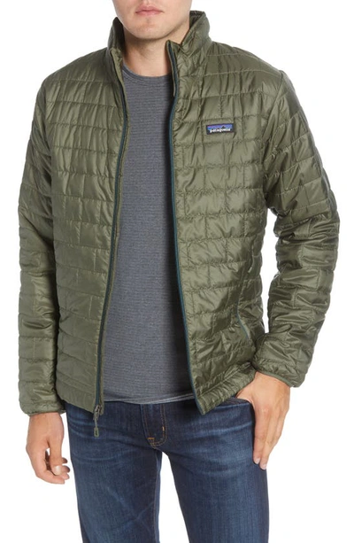 Patagonia 'nano Puff' Water Resistant Jacket In Industrial Green