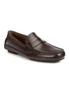 To Boot New York Men's Harper Leather Penny Drivers In Dark Brown