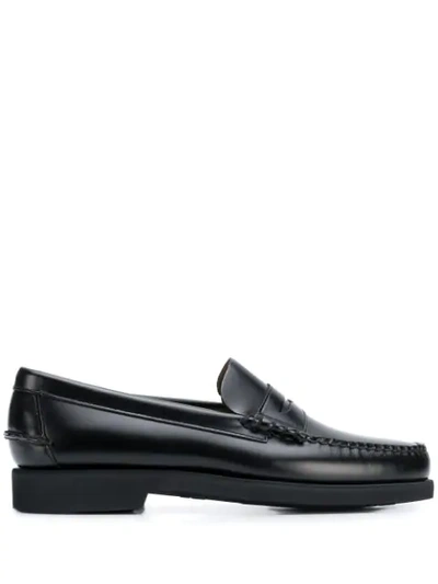 Sebago Dan Polished Loafers In Black