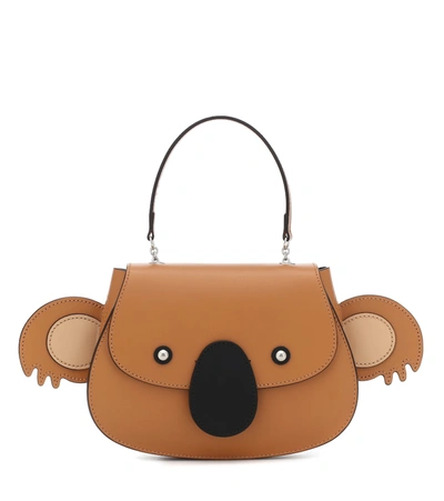 Gucci Kids' Leather Tote Bag In Brown