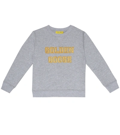 Golden Goose Kids' Logo Cotton-jersey Sweatshirt In Grey