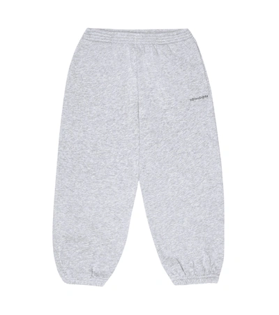 Balenciaga Kids' Logo Cotton-jersey Trackpants In Grey