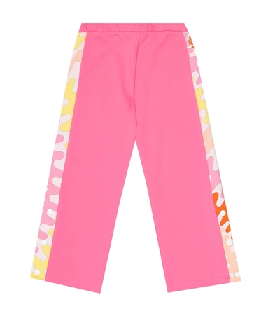 Emilio Pucci Kids' Cotton-jersey Trackpants In Pink