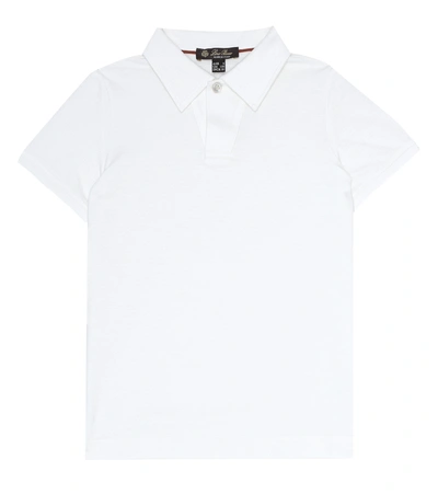 Loro Piana Coastline Linen-jersey Polo Shirt In White