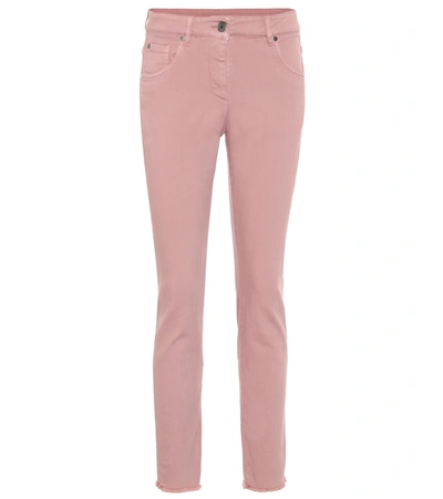 Brunello Cucinelli High-rise Skinny Jeans In Pink