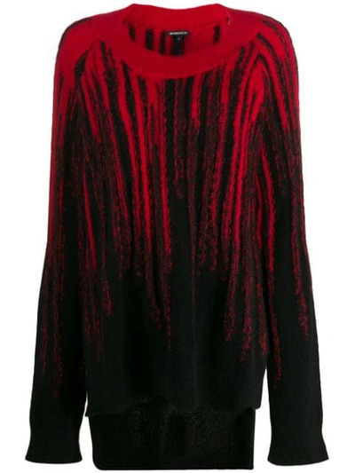 Ann Demeulemeester Asymmetric Hem Knitted Sweater In Red