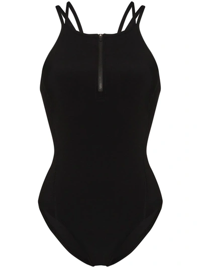 Lndr Propel Zipped Swimsuit In Black