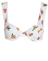 Weworewhat Claudia Fruit Print Wide-strap Bikini Top In Multi
