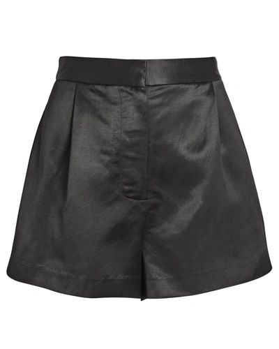 Intermix Eden Satin Shorts In Black