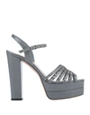 Valentino Garavani Sandals In Lead