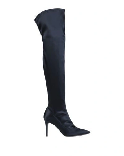 Atos Lombardini Knee Boots In Dark Blue