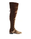 Alberta Ferretti Knee Boots In Brown