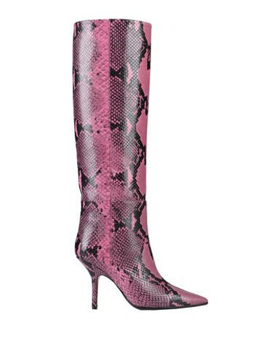 Anna F Boots In Fuchsia