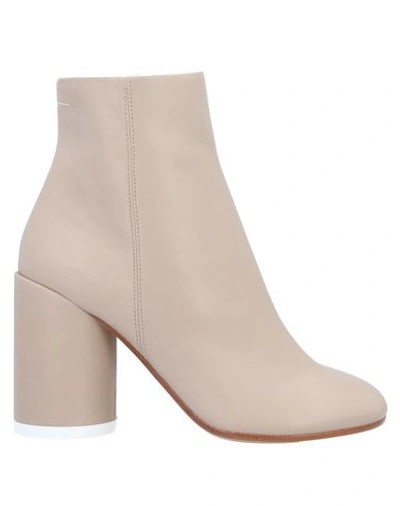 Mm6 Maison Margiela Ankle Boots In Beige