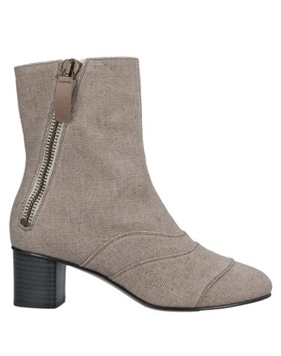 Chloé Ankle Boots In Grey