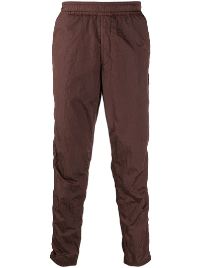 Stone Island Si Track Trousers In Brown