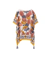 Tory Burch Printed Beach Tunic In Orange Wonderland Vine