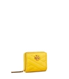 Tory Burch Kira Chevron Bi-fold Wallet In Goldfinch