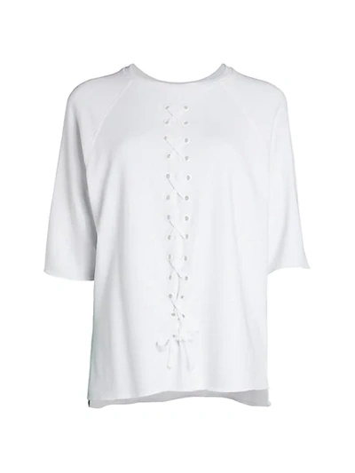 South Parade Julie Laced Top In White
