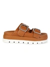 J/slides Women's Bolo Leather Slides In Tan