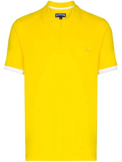 Vilebrequin Yellow Palatin Cotton Polo Shirt