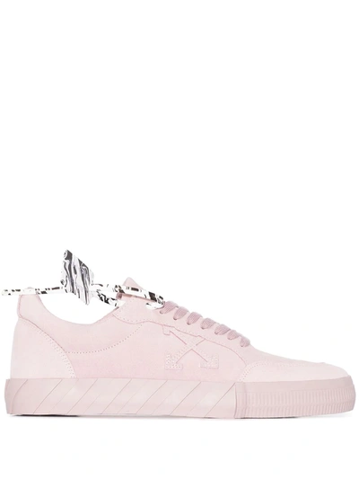 Off-white 'vulcanized' Sneakers Aus Canvas In Pink