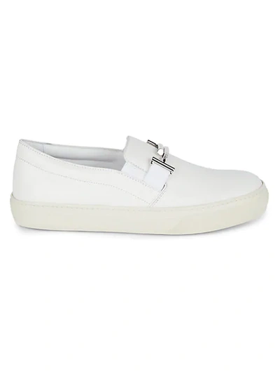 Tod's Athletic Leather Loafers In White
