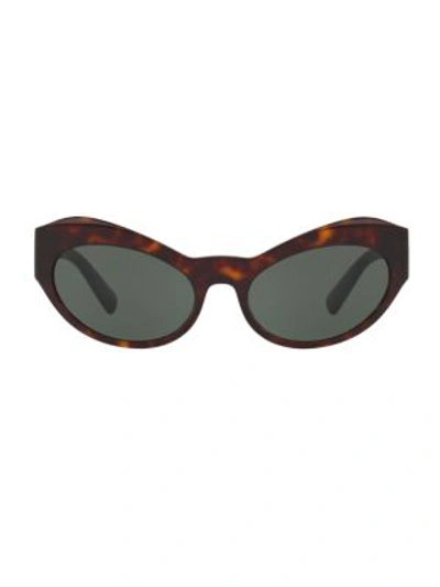 Versace Pop Chic 54mm Cat Eye Sunglasses In Havana Green