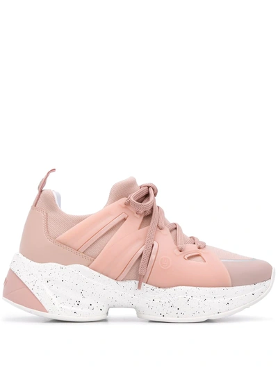 Liu •jo Platfrom Sole Sneakers In Pink