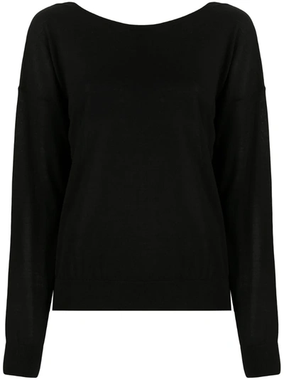 Dorothee Schumacher Embellished Rear Cross-strap Jumper In Black