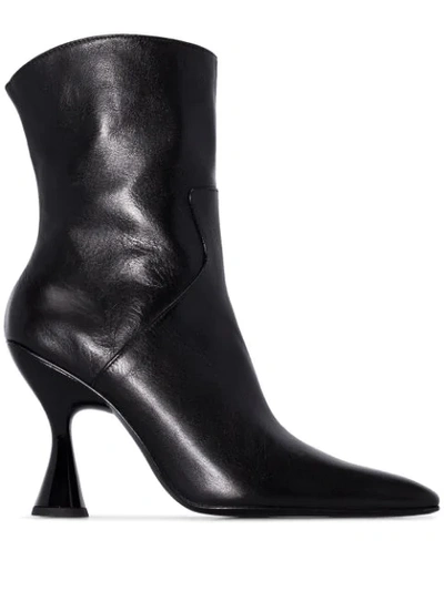 Dorateymur Patent Leather Ankle Boots In Black