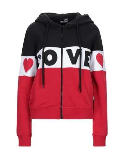 Love Moschino Sweatshirts In Black