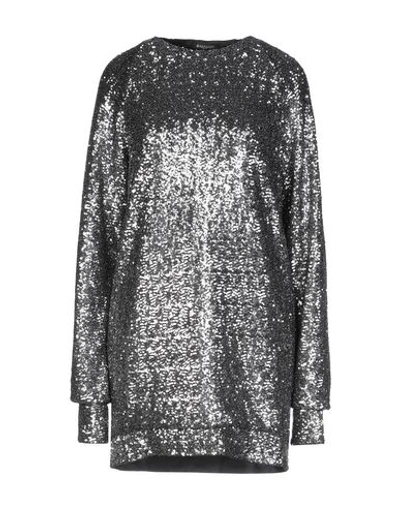 Balmain Short Dresses In Silver