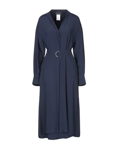 Sportmax Code 3/4 Length Dresses In Dark Blue
