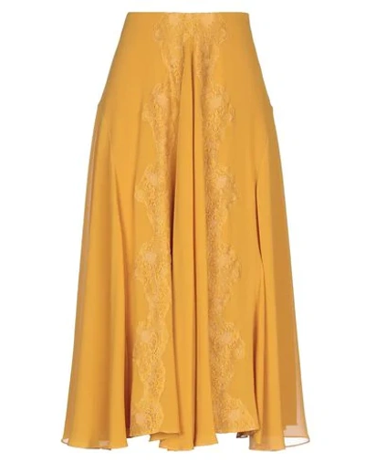 Chloé Midi Skirts In Ocher