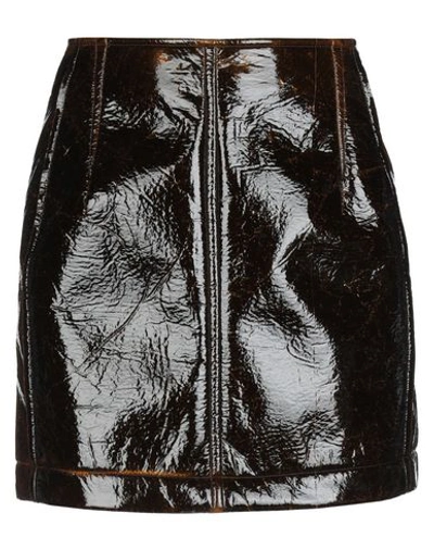 Tela Mini Skirts In Dark Brown