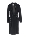 Dondup Wool-blend Coat In Black