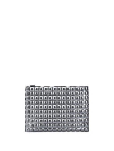 No Ka'oi Pebbled-effect Zip Pouch In Grey