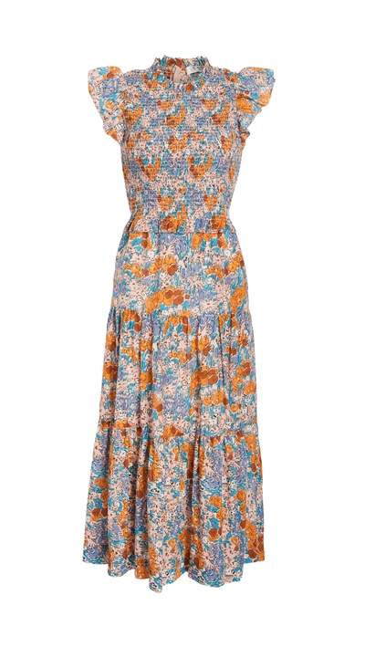 Sea Biarritz Smocked Maxi In Multi