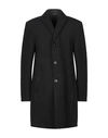 Grey Daniele Alessandrini Coats In Black