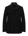 Mp Massimo Piombo Coats In Black