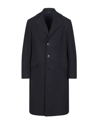 Mp Massimo Piombo Coats In Dark Blue
