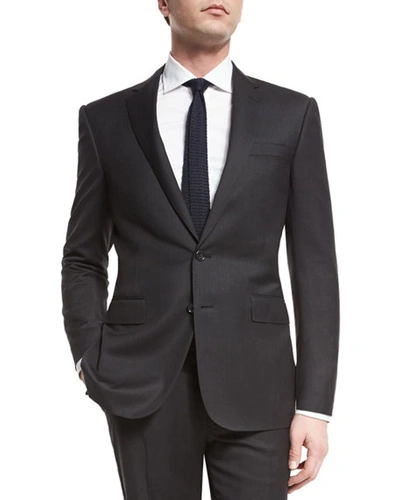 Ralph Lauren Anthony Trim-fit Two-piece Wool Suit, Charcoal