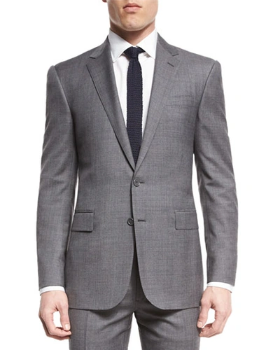 Ralph Lauren Anthony Two-piece Sharkskin Suit, Light Gray In Light Grey