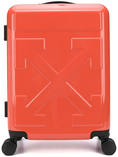 Off-white Arrows ”for Travel” Suitcase In Red