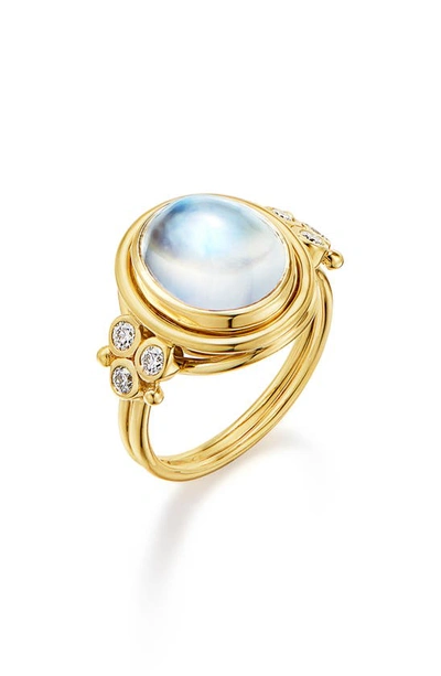 Temple St Clair Classic Temple Ring In Yellow Gold